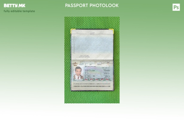 Шаблон за изглед на фотографија од пасош на Јордан во модерен стил